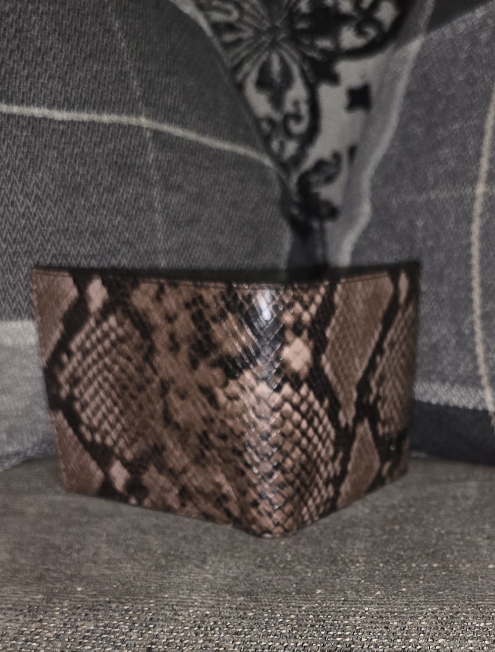 P08 Michael Kors Mens Brown/Black Snake-Print Leather Wallet NWT (F) - Picture 4 of 8